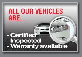 Certified, inspected, warranty available